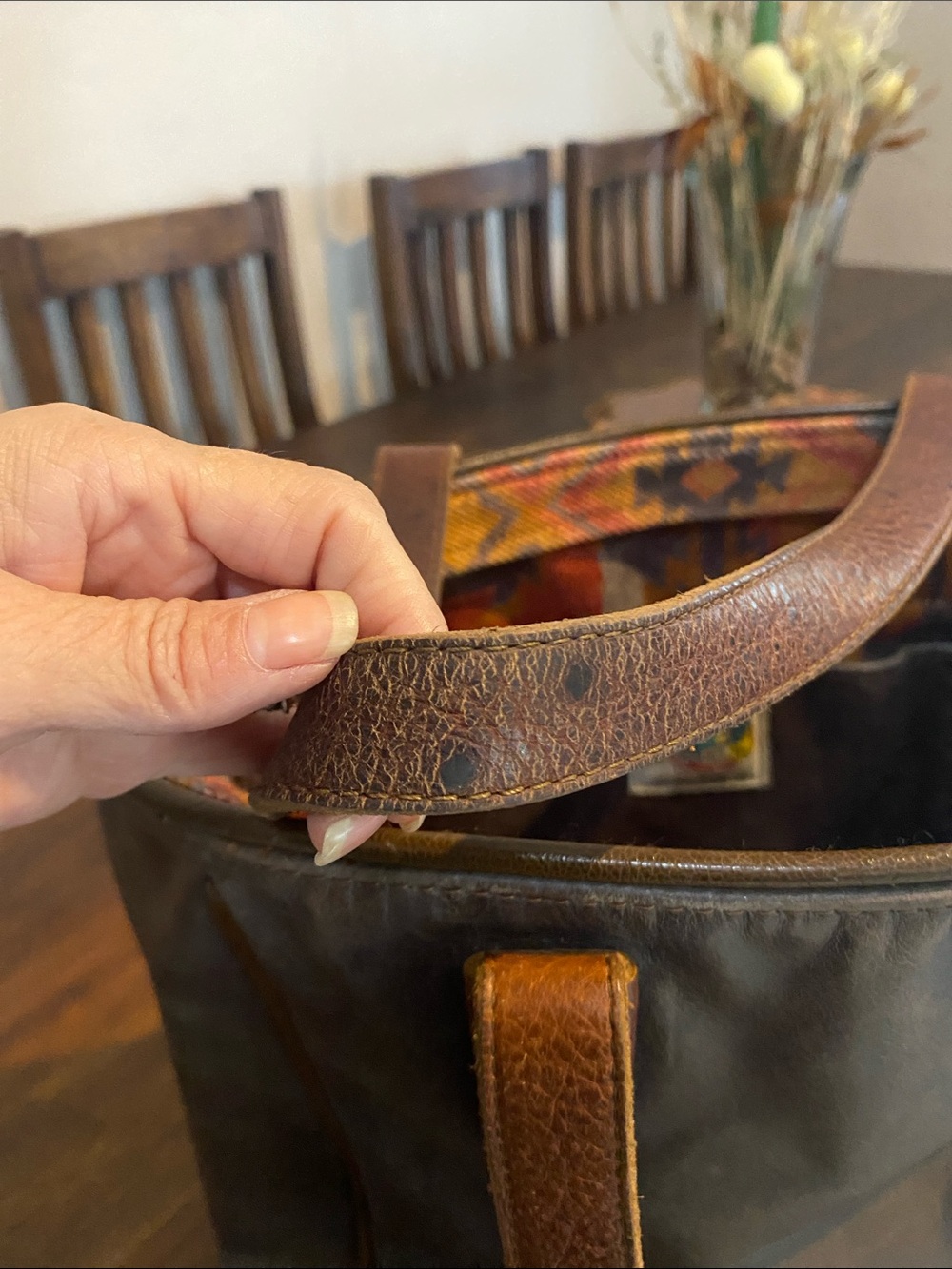 Consuela Leather Tote Bag - Brown - Picture 16 of 16